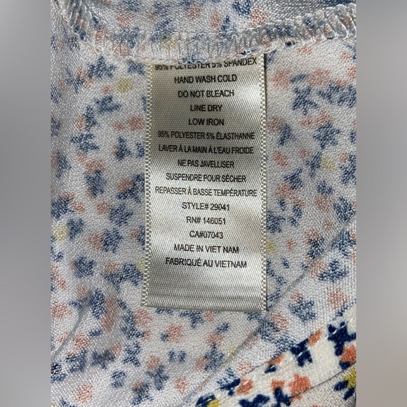 Women’s MONTEAU Los Angeles V neck peplum top size Large - Picture 6 of 9